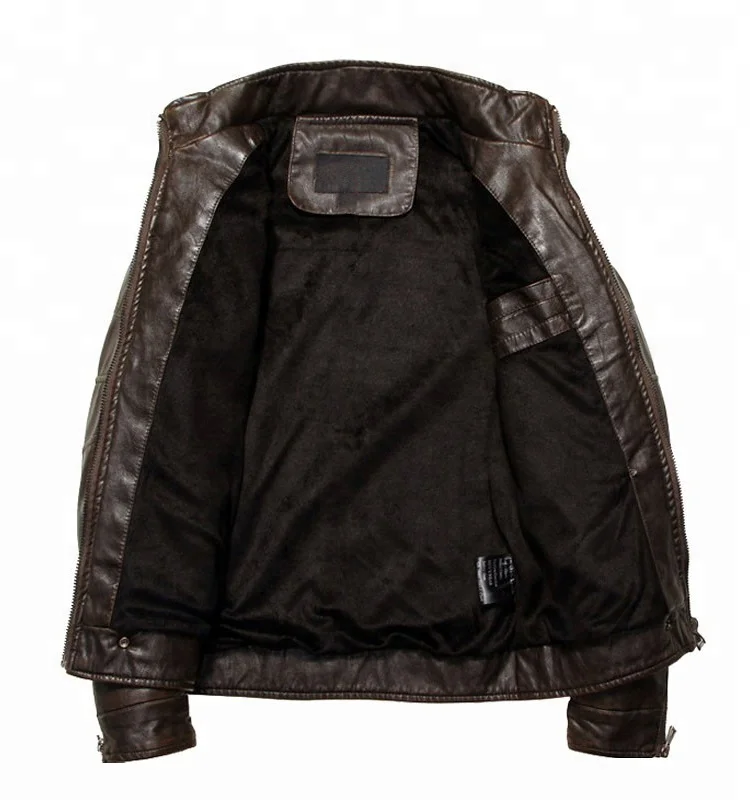 Retro Motorcycle Leather Jacket Mens Leather Jacket Men Sample Faux Leather Bomber Jacket