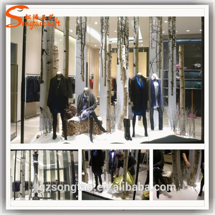 White Trunks No Leaves birch Artificial Birch Tree trunks for sale