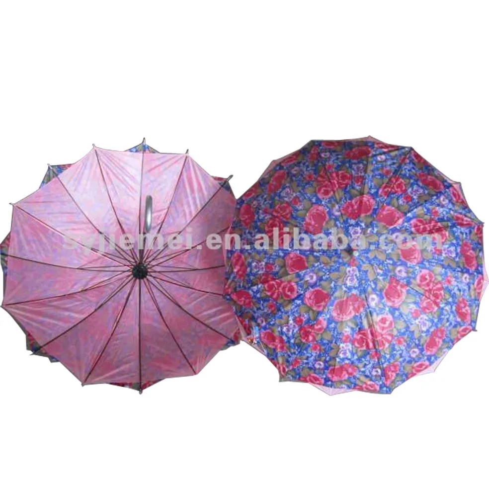 JIEMEI Double layers with plastic hook handle promotional straight umbrella