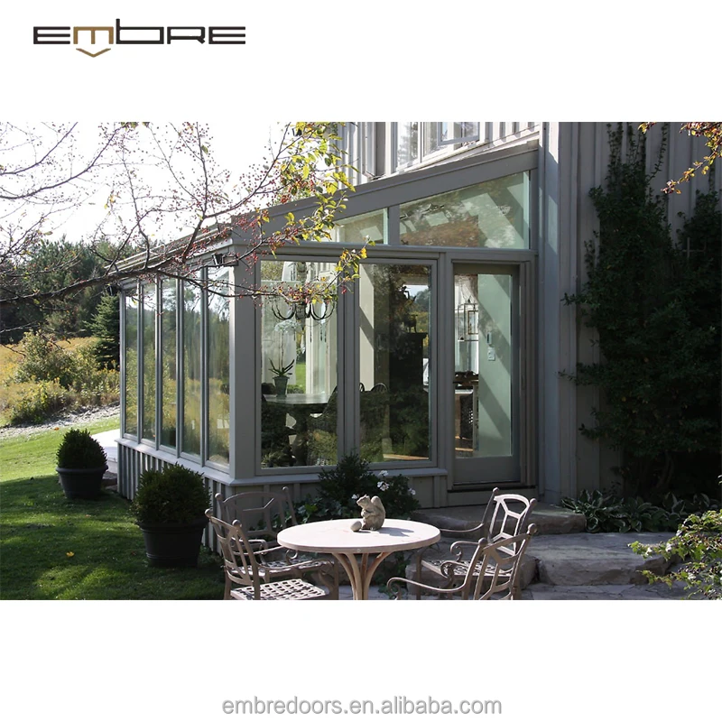 Aluminium frame glass house for pool glasshouse