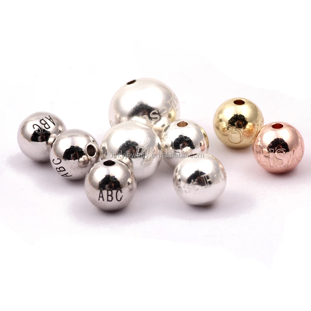 Бусины из металлического латунного лазерного