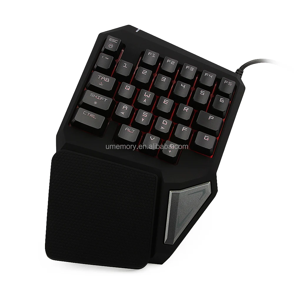 Great Quality Delux T9 Pro Left Hand Professional Ergonomic Gaming Keyboard RGB Mini Mechanical Keyboard