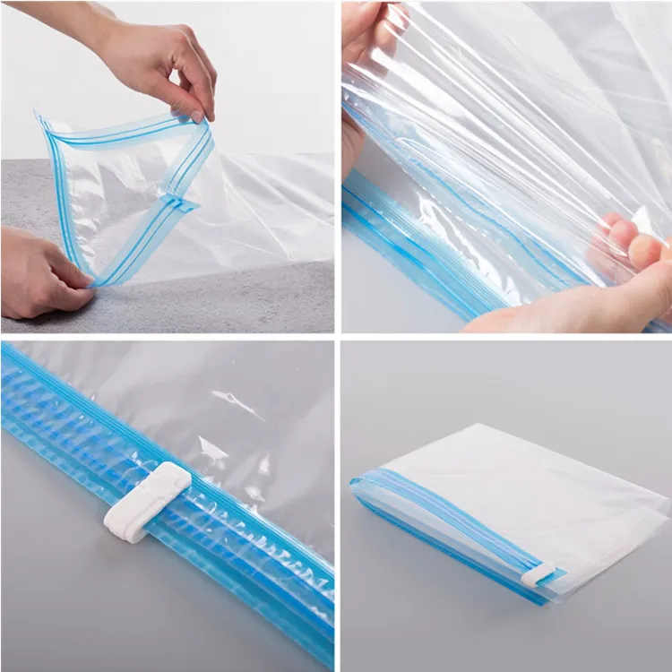 Outdoor Transparent Travel Space Saver Vacuum Storage Bags for Suitcase Luggage