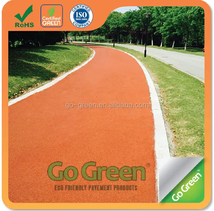 Цветное асфальтовое покрытие Go Green для велосипедной