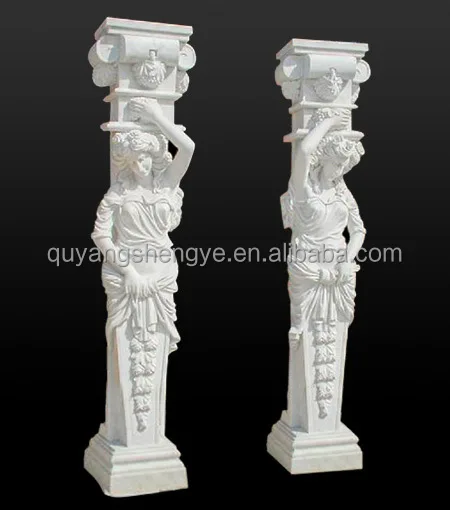 
marble stone carving gate pillars design 