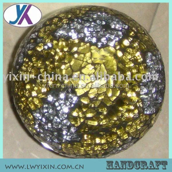 Iridescent Decorative Crackle Glass Balls For Home Decoration