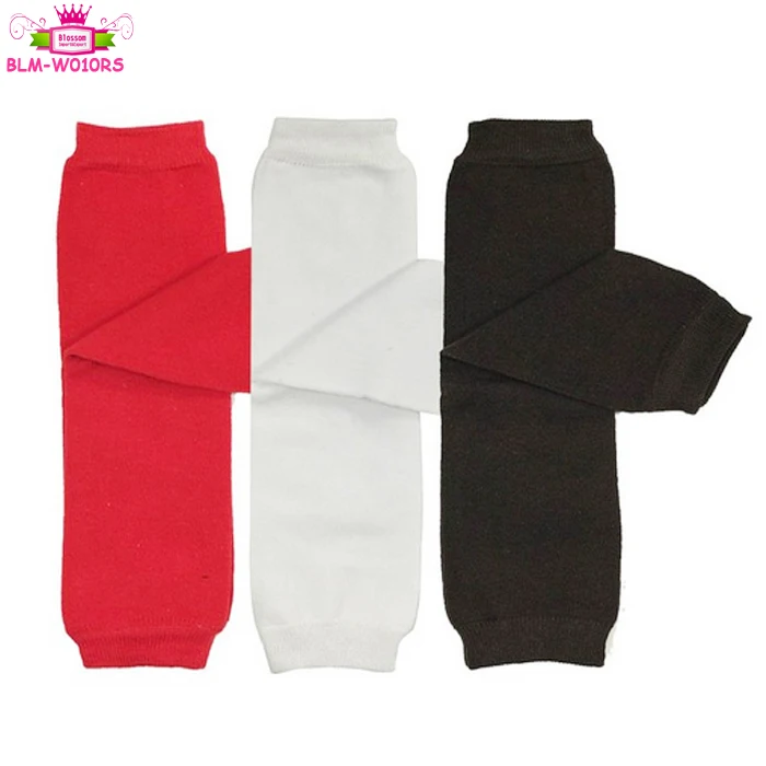2019 In stock white red black children leg warmers solid color cotton leg warmers for kids
