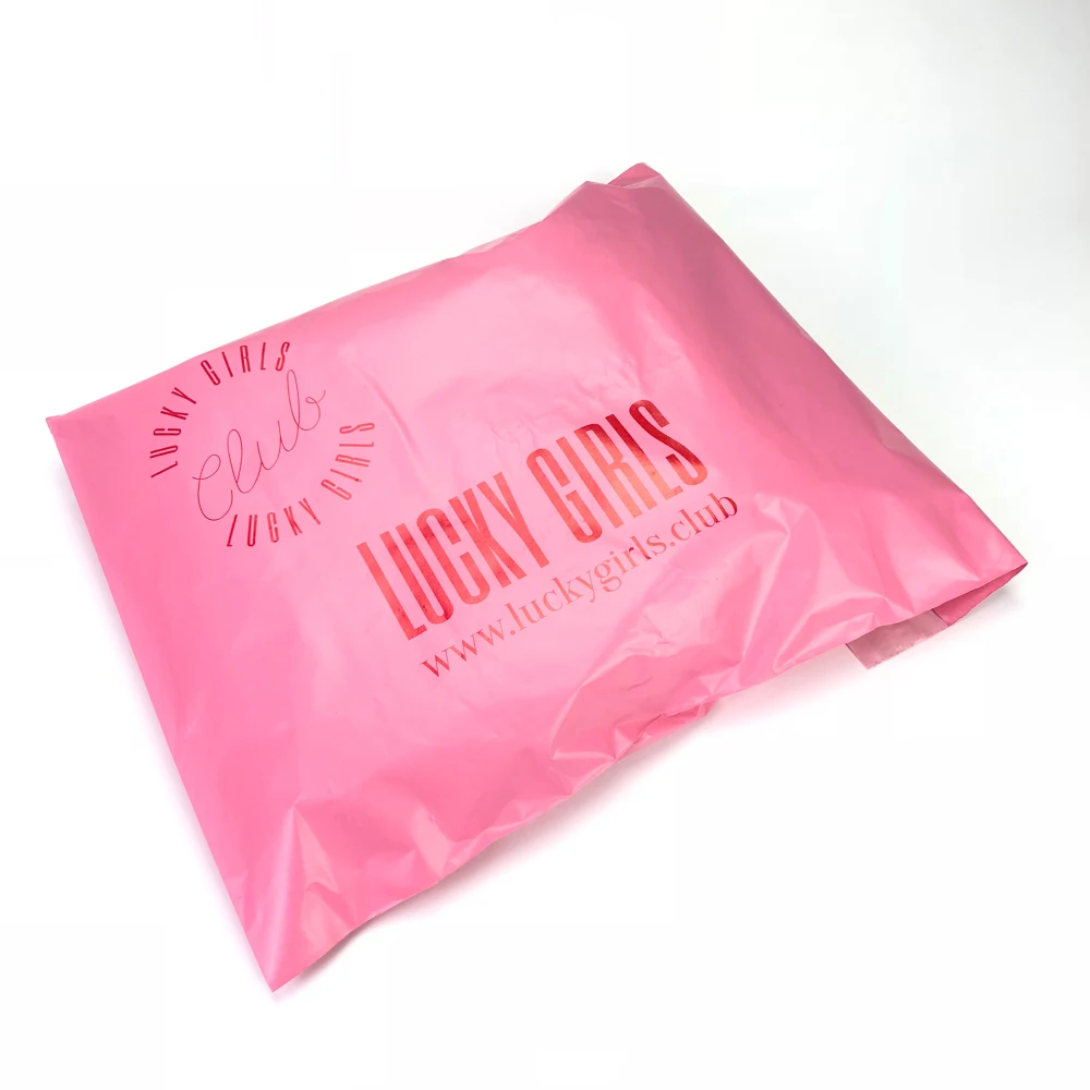 pink wholesale/bulk/cheap custom logo printed self adhesive sealed garment/clothing shipping envelope for sale
