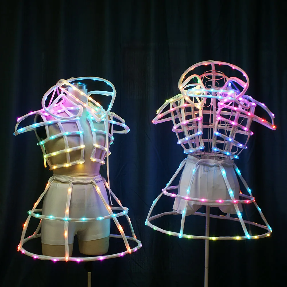  Smart 3D LED light up cage corset