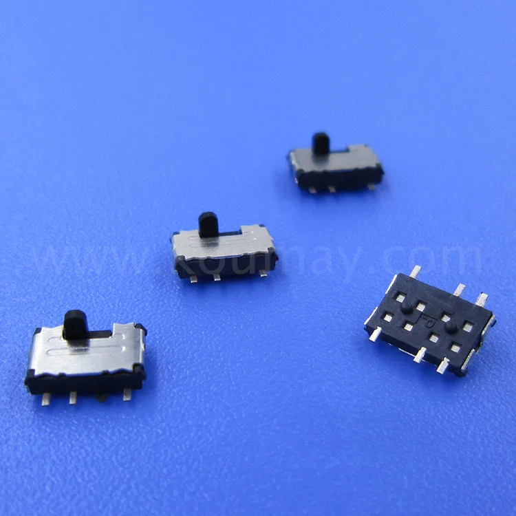 Mini SMT/SMD patch micro slippage slide switch MSS-22C02C 6PIN.