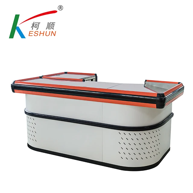 Магазинный стол для кассы, дизайн для супермаркета