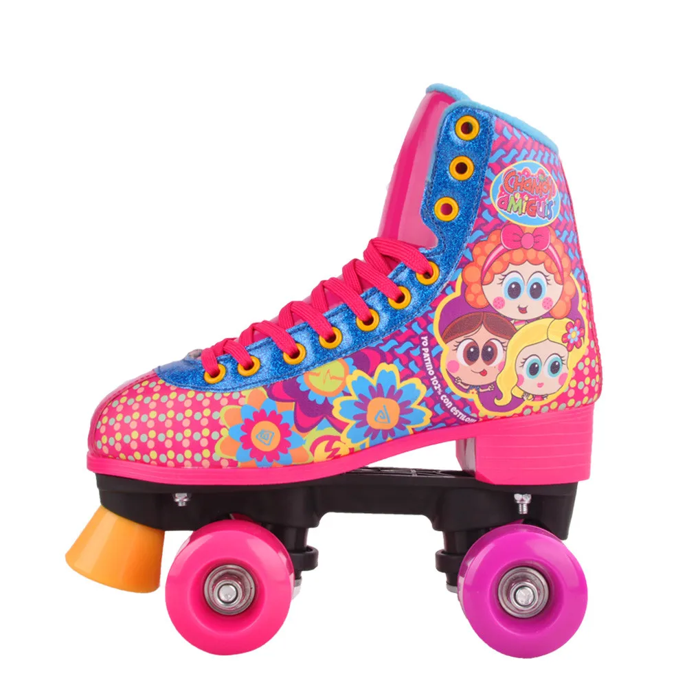New arrival classical OEM ODM girls female women 4 wheels patine quad roller  skates indoor