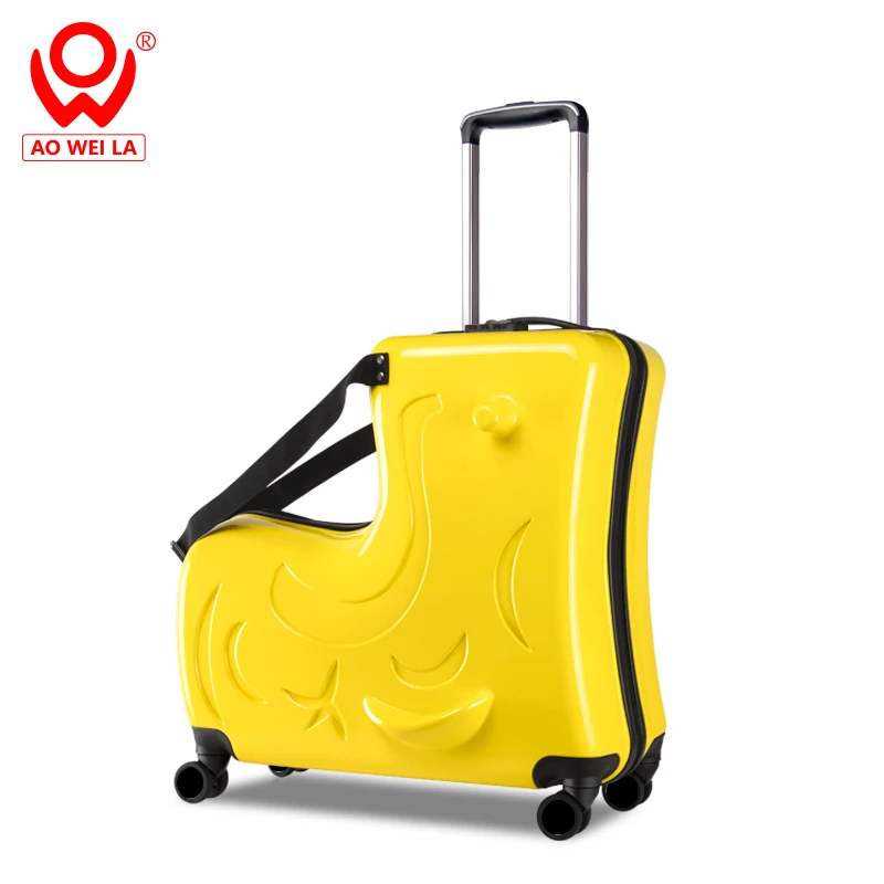 
Hard Shell Children Toy 4 Wheel Suitcase,Kids Ride On Suitcase 