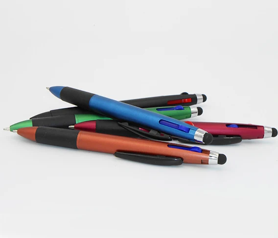 Plastic Classic Multi-colors Touch Pen With Grip Promotional Ball Pen
