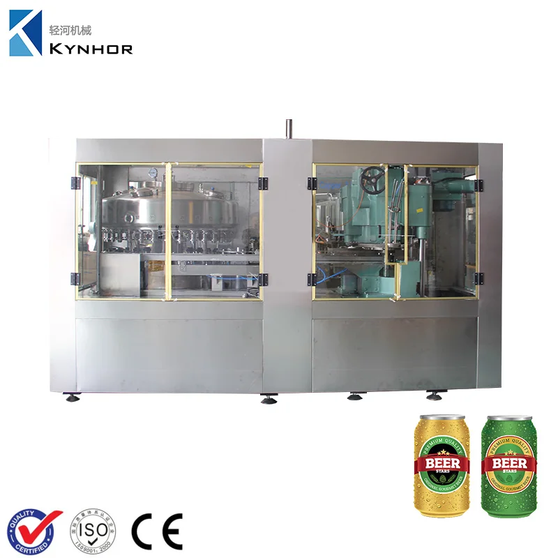 Full Automatic Beverage Juice Milk Cola Beer Can Filling and Seaming Machine Price