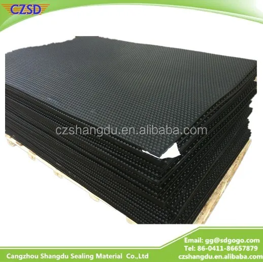 SD Perforated rubber Breathable Neoprene embossed pattern sponge synthetic rubber Gel skidproof fabric sheet