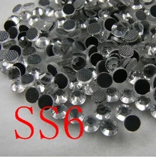 DMC Hotfix Rhinestone clear white colour Size ss6(1.9-2mm) 1440pcs/ag Flat back rhinestone with glue for shoes dress accessaries
