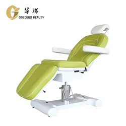 Leather Hydraulic Massage Table Split Leg Adjustable Swivels Beauty Bed