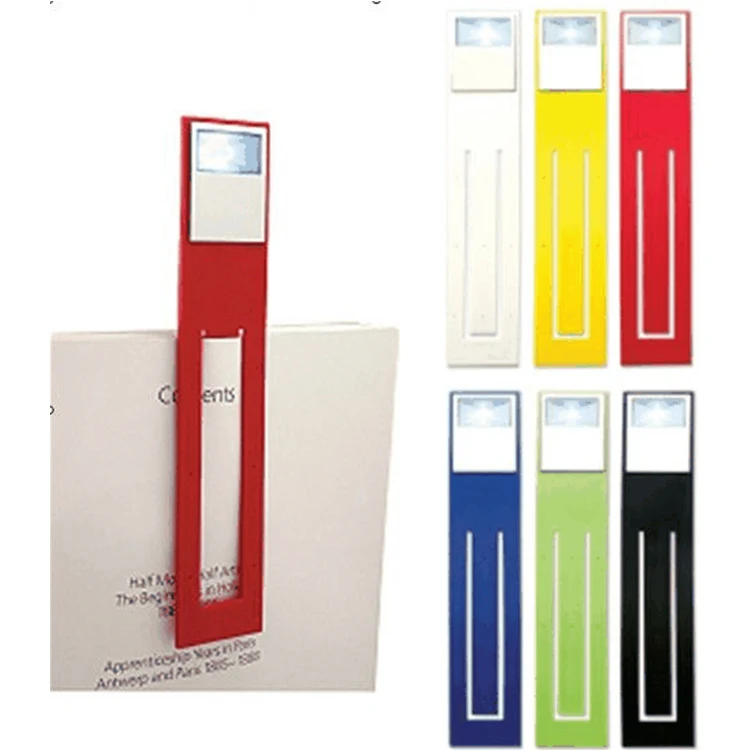 
Various Colors 1 LED Flexible Plastic Book Reading Light with Clip 