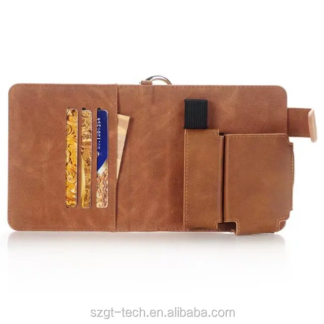 
Universal high end leather case for E-cigarette,leather wallet flip case for e-cigarette,Credit card holder case for e-cigarett 