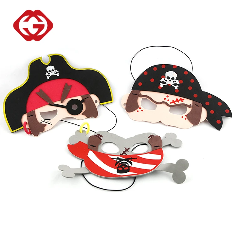 Kids Eva Halloween Pirate Party Masks Custom Design Promotional Cartoon Halloween Decoration,halloween CN;ZHE Guchen