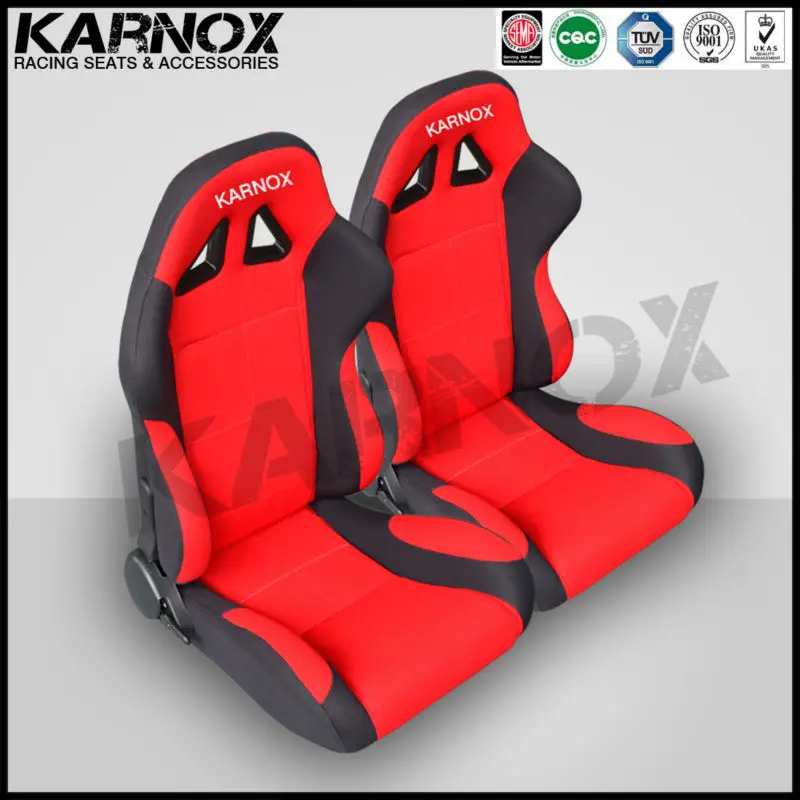 ткань автомобильные сиденья, ткань спортивные сидения для автомобиля, jdm спортивные сиденья леёащая стиль черный и красный пара