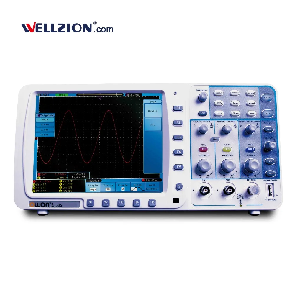 SDS8102 100MHz 2GS/s 8 inch display digital oscilloscope