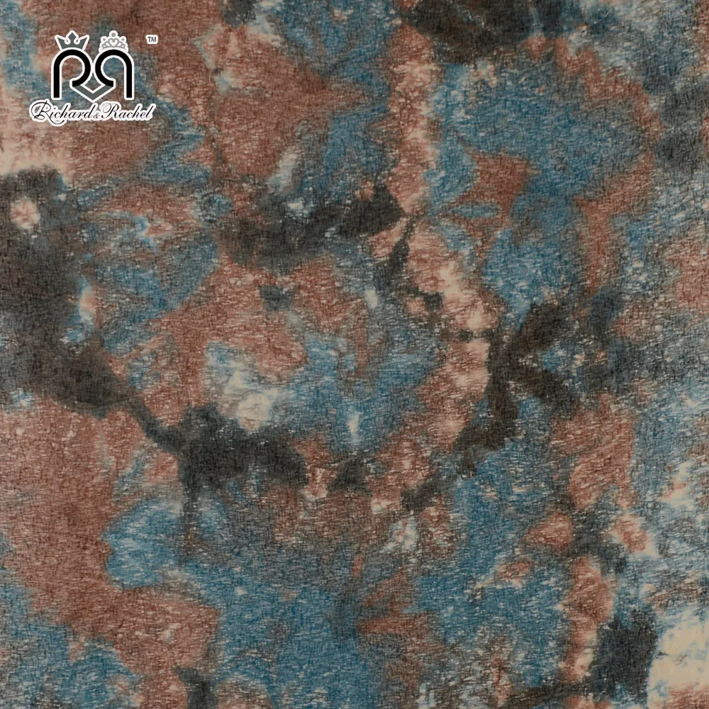 
Hot Sale Fashion Plain 100% Polyester Fabric Tie-dye French Terry Cloth 