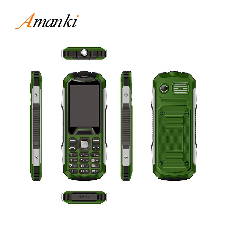 SC6531 GSM Quad Band мобильный телефон Высокое качество 2.4 дюймов Большая батарея Dual SIM прочный функции телефона открытый