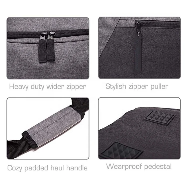 
33L Men Gym Sports Duffel Bag With Waterproof Shoe Pouch 