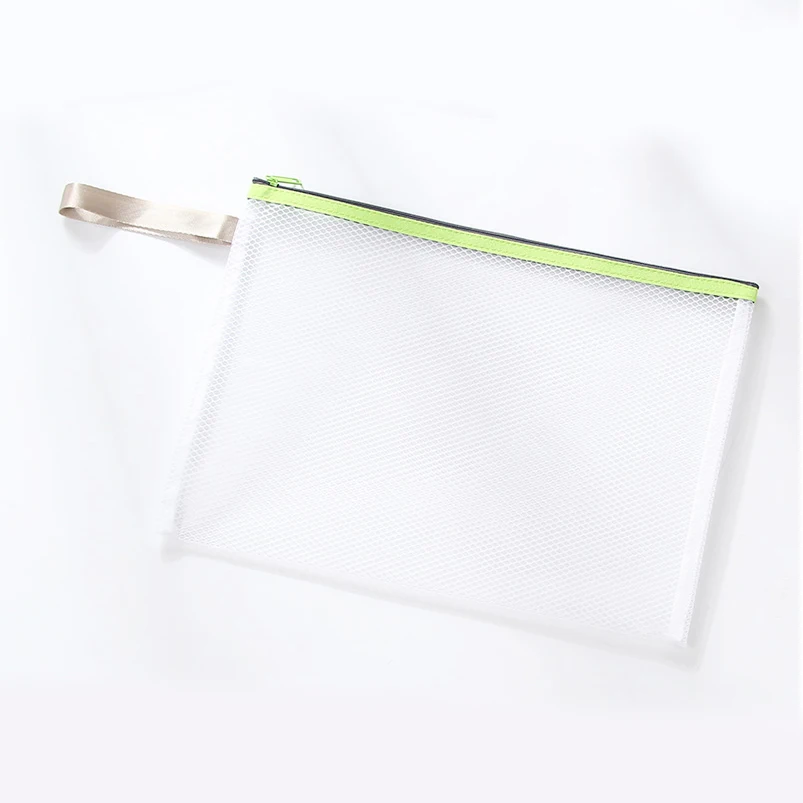 Канцелярские Товары для офиса, оптовая продажа, экологически чистая пластиковая прозрачная застежка-молния A4, дорожная папка для хранения документов, сумка-папка