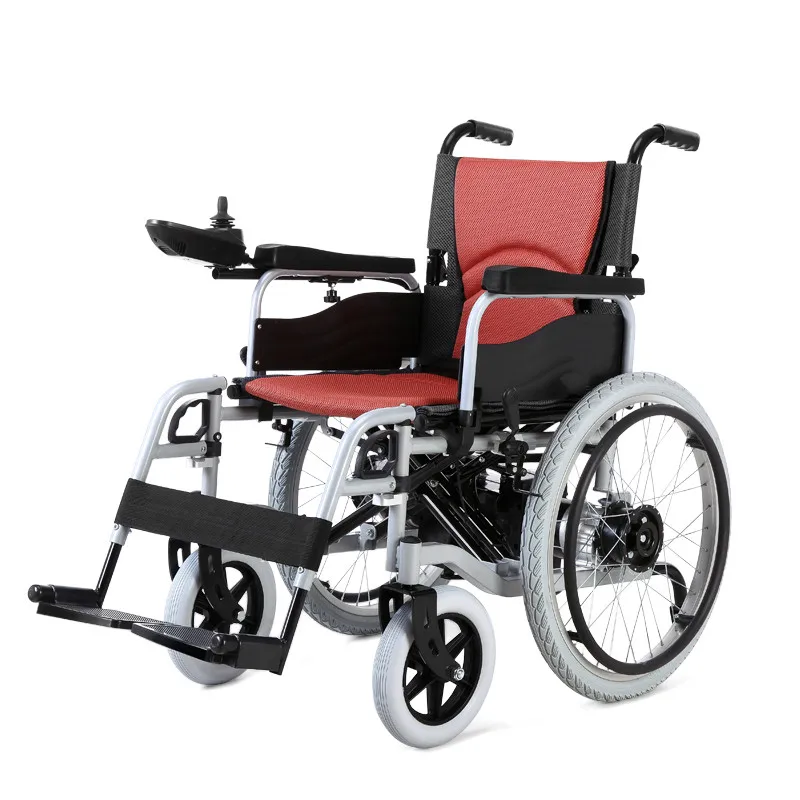 
Amazon hot selling 4 wheels double motor rear wheel drive electric wheelchair 