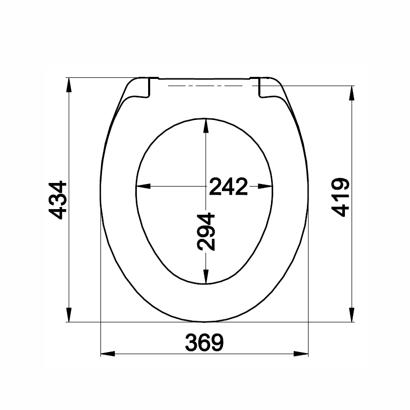 Black color soft close two piece round toilet seat