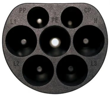 32a iec 62196 ev charger male female connector 3 phase coiled cable