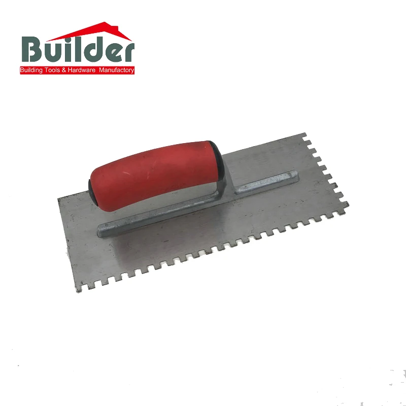 Plaster Trowel Carbon Steel Tile Trowel With  Square Tooth