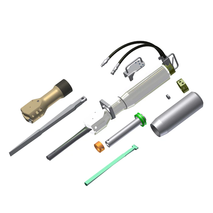 
Darda C12N rock splitting wedge and shims for demolition rock and concrete 