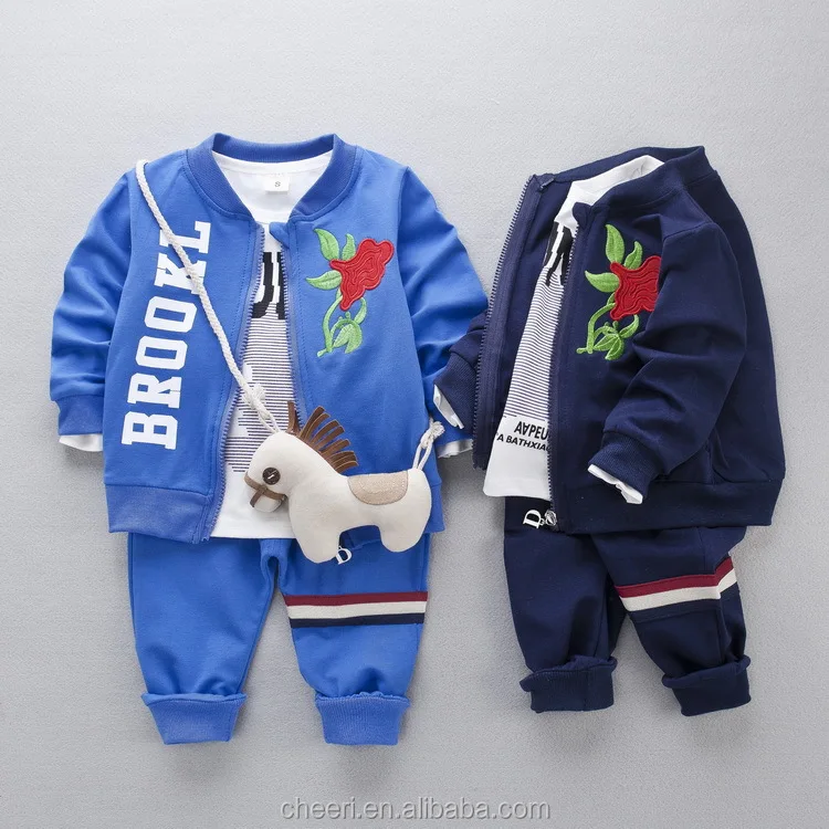 HT-LOC clothes wholesale from china baby boy animal clothes set 2017 kids wear autumn brand named clothing newborn baby clothes