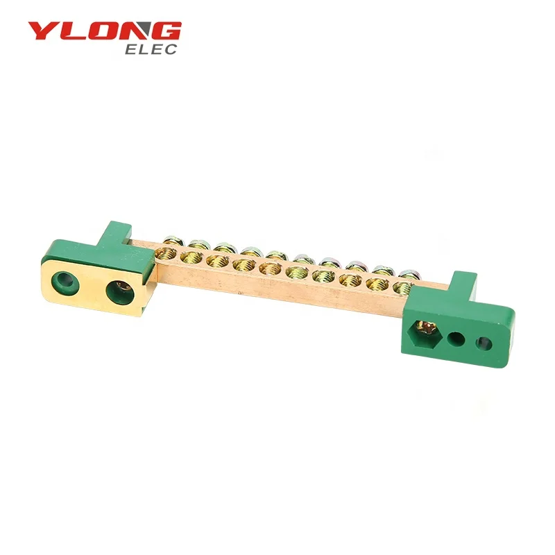 YL-004 зеленая заземляющая панель 10 способов с пластиковой крышкой