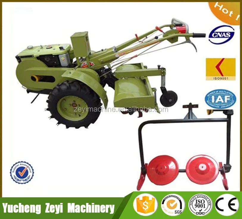 15 horsepower walking tractor/ diesel micro cultivator with a Ploughing machine