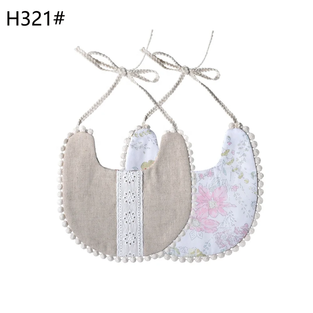 Моющиеся мягкие Регулируемый реверсивный нагрудники Цветок унисекс чистый органический хлопок кормления слюни и прорезывания зубов детские нагрудники