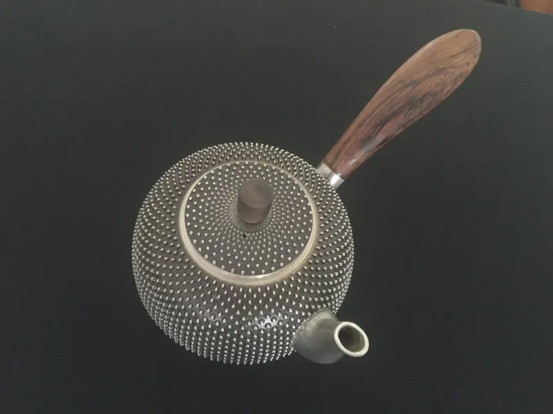 CNC silver pot of wooden handle, CNC teapot wood parts, CNC is embossed with a design teapot