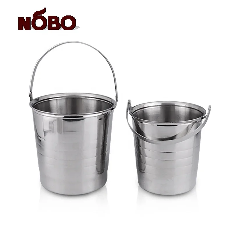 Wine Chiller Cooler champagne bucket Stainless Steel 5 Gallon Metal Bucket with Handle
