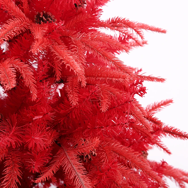 High Quality PVC PE Red 180 cm Christmas tree Artificial Christmas Tree branch Christmas accessory tree