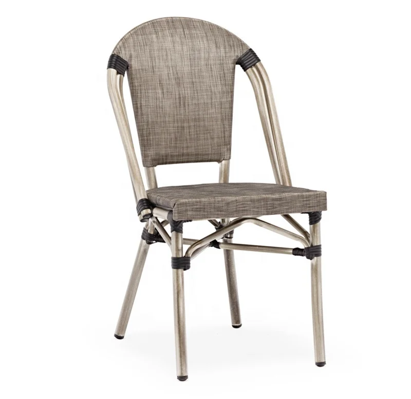 wholesale fabric aluminum chair outdoor furniture fashion design for hotel shop restaurant cafe garden