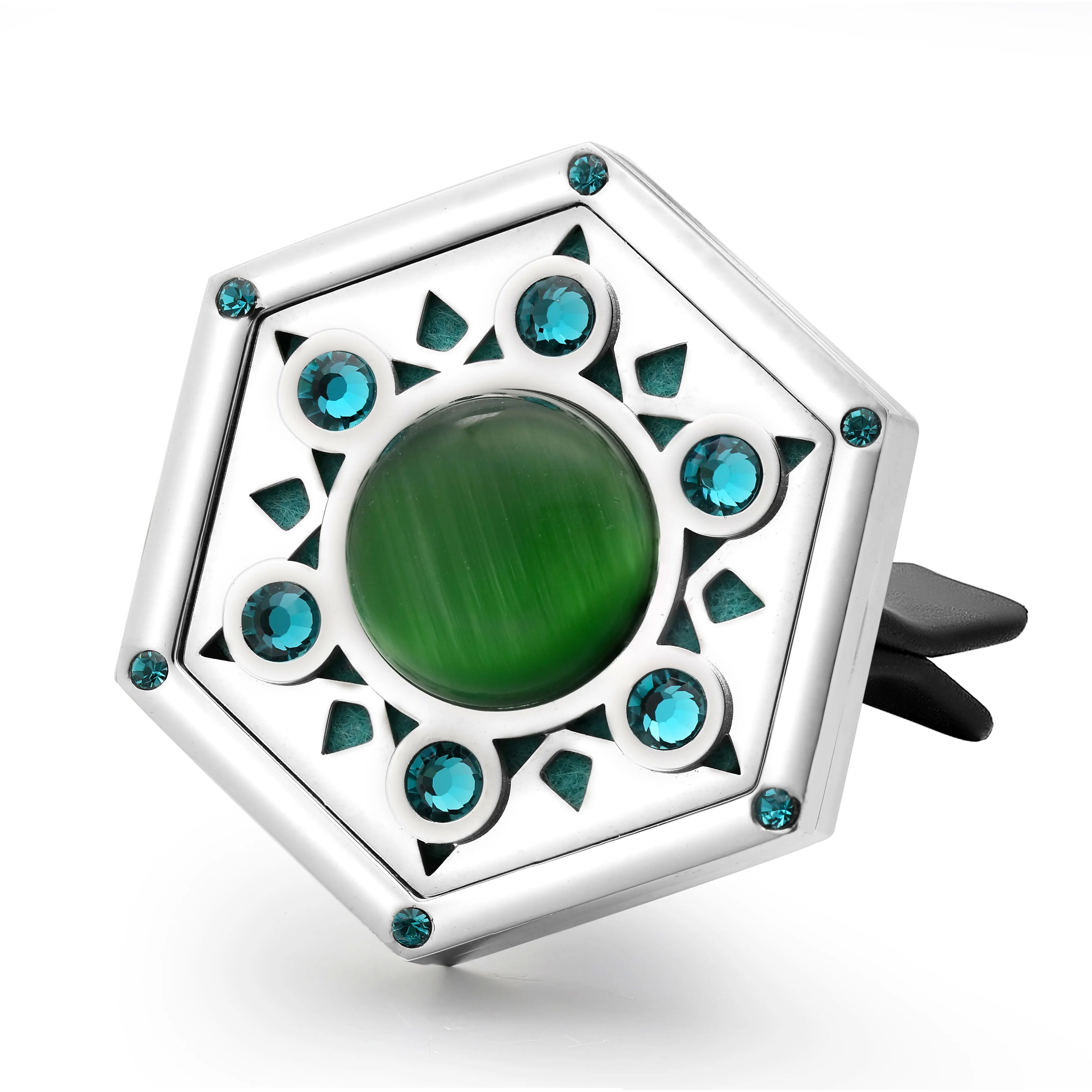 Wholesale hollow out stainless steel vent clip essential oil diffuser chinese car vent locket flavoring