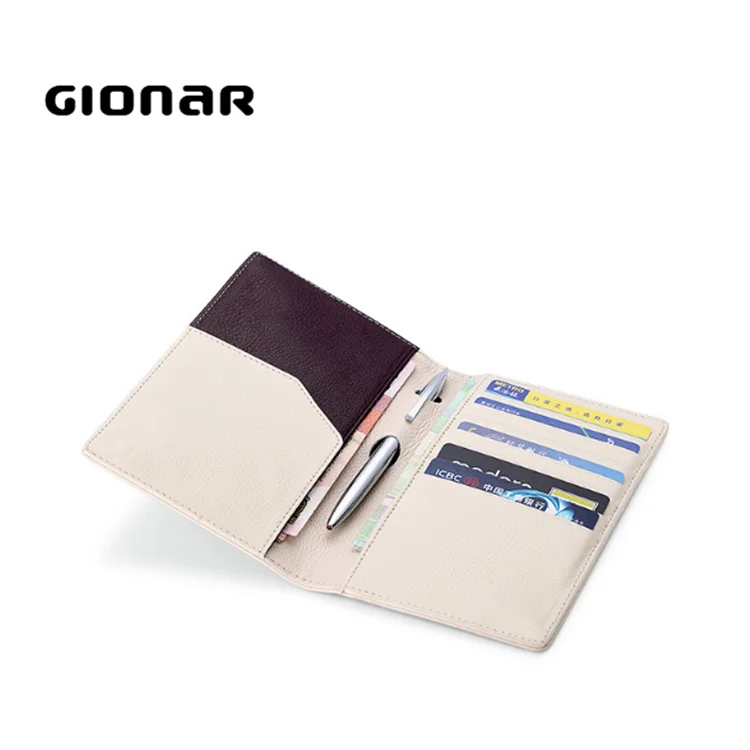 Luxury High End Mens Unique Black Leather Travel Wallet Slim Passport Holder