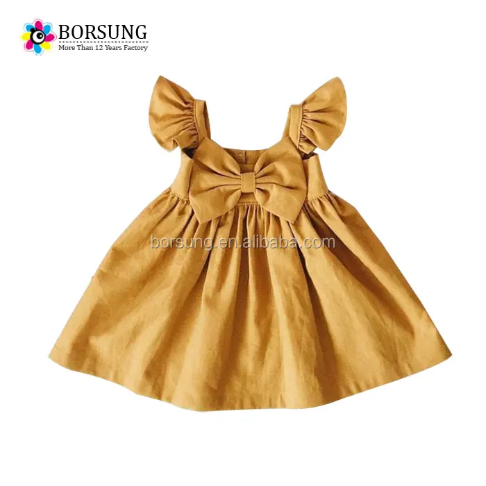 
Latest children dress designs Summer Cute Fashionable girls birthday dresses Cotton Beautiful bow Princess baby dress 
