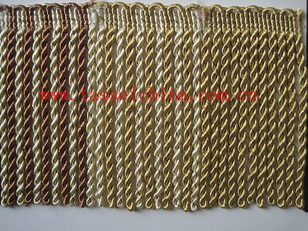 10CM Rayon Gold Bullion Fringe TRIM FOR SOFA  wholesale  UK