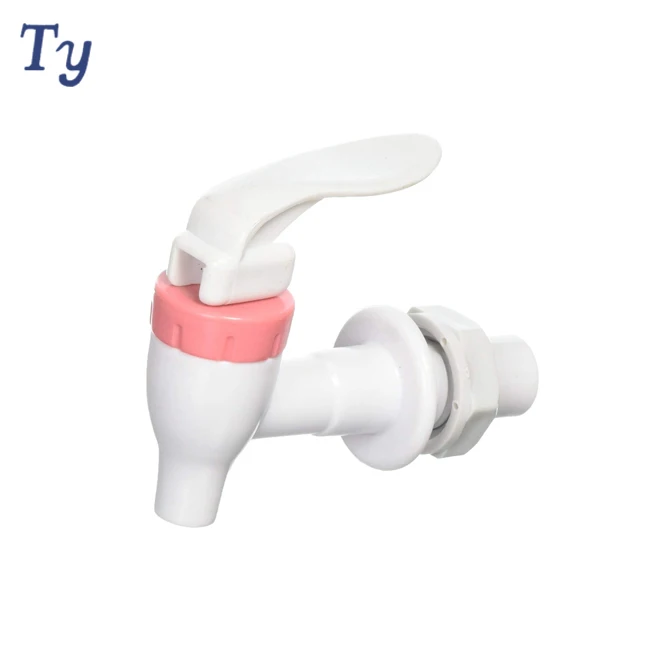 
Home Pink White Plastic Push Handle for Water Dispenser Tap Faucet 