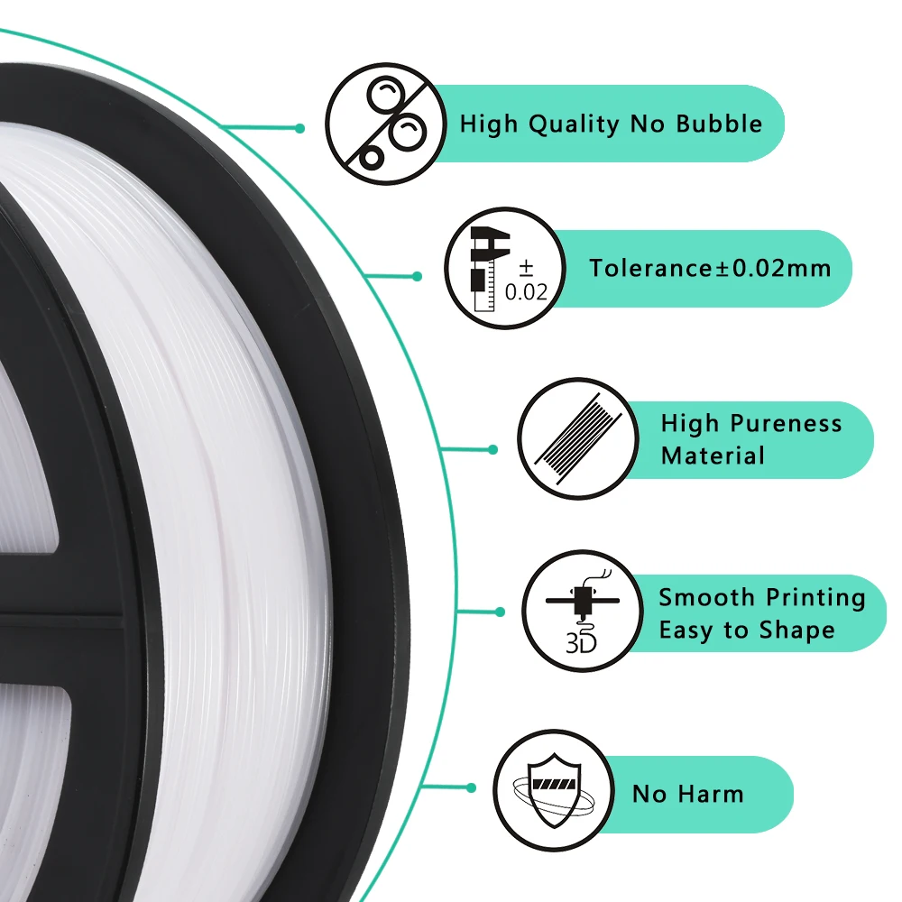 3D Printer Filament 1Kg 175 Mm Petg 3D Peek Multicolor Filament petg filament 5kg